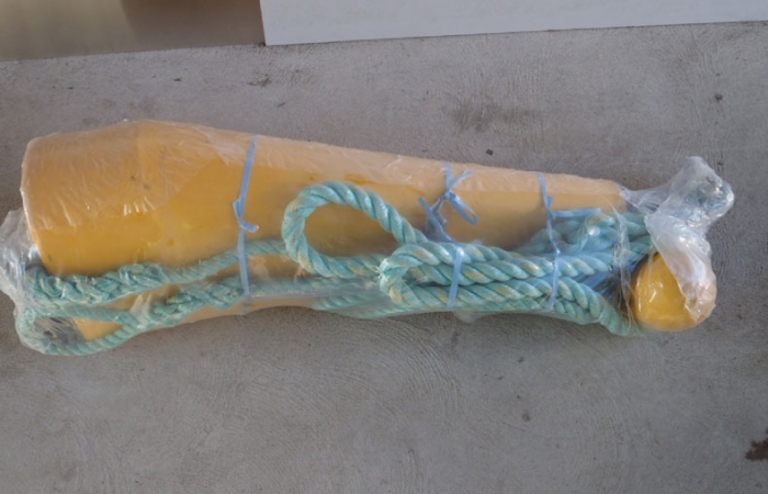 Mooring in a bag as it arrives